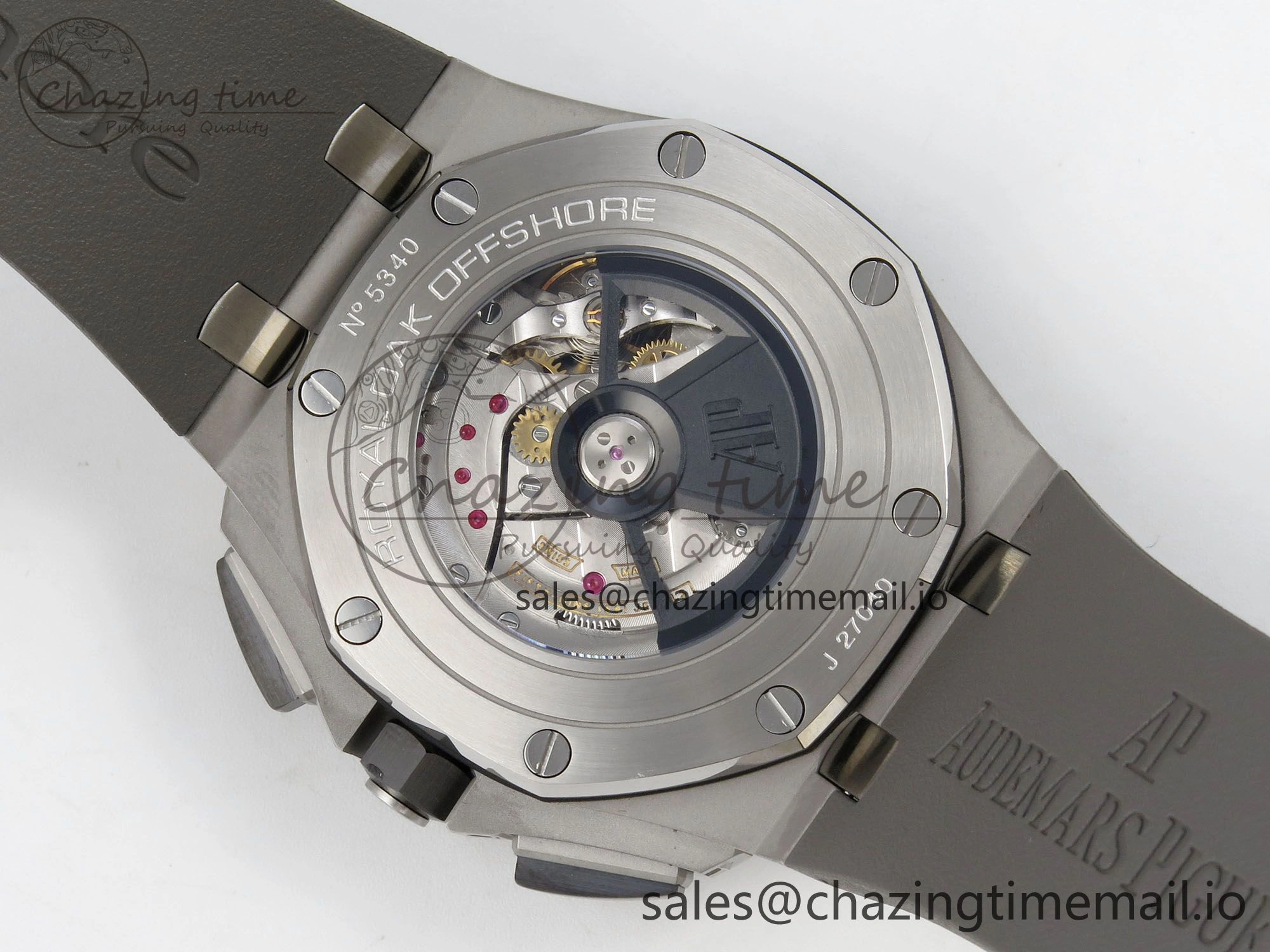 Royal Oak Offshore 44mm SS APPF Best Edition Gray White Dial Ceramic Bezel on Gray Rubber Strap SA Compact 4242