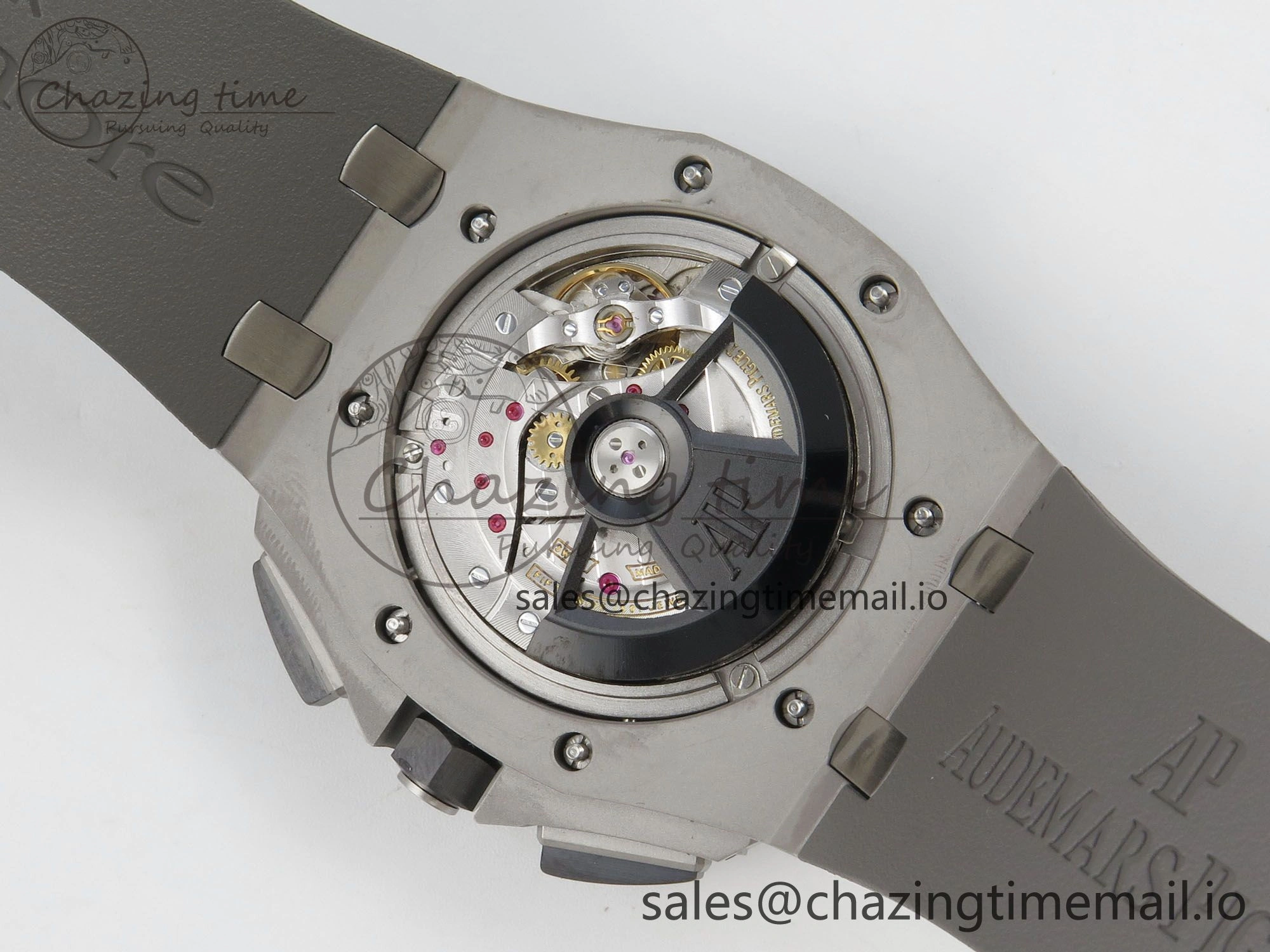 Royal Oak Offshore 44mm SS APPF Best Edition Gray White Dial Ceramic Bezel on Gray Rubber Strap SA Compact 4242
