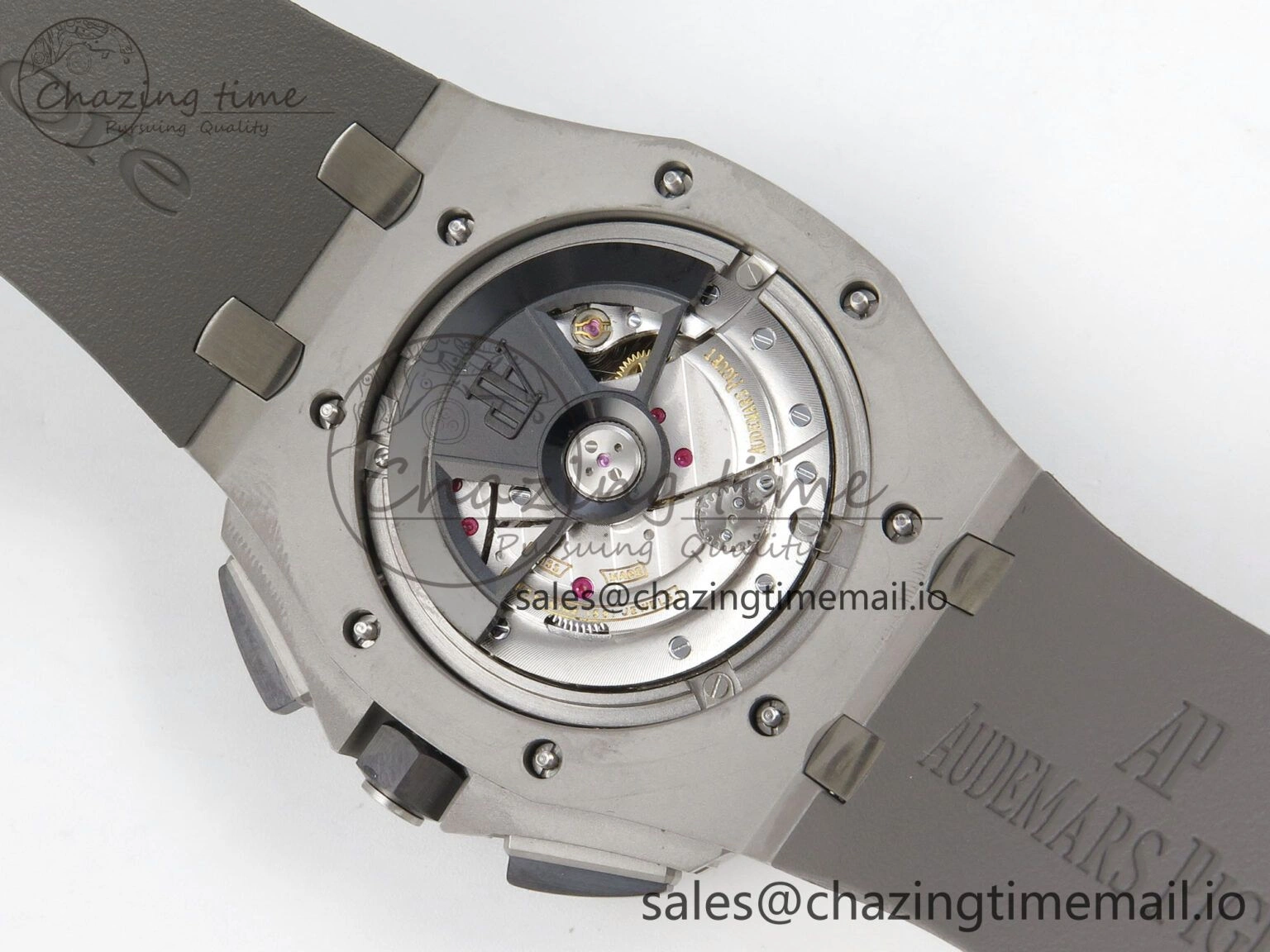 Royal Oak Offshore 44mm SS APPF Best Edition Gray White Dial Ceramic Bezel on Gray Rubber Strap SA Compact 4242