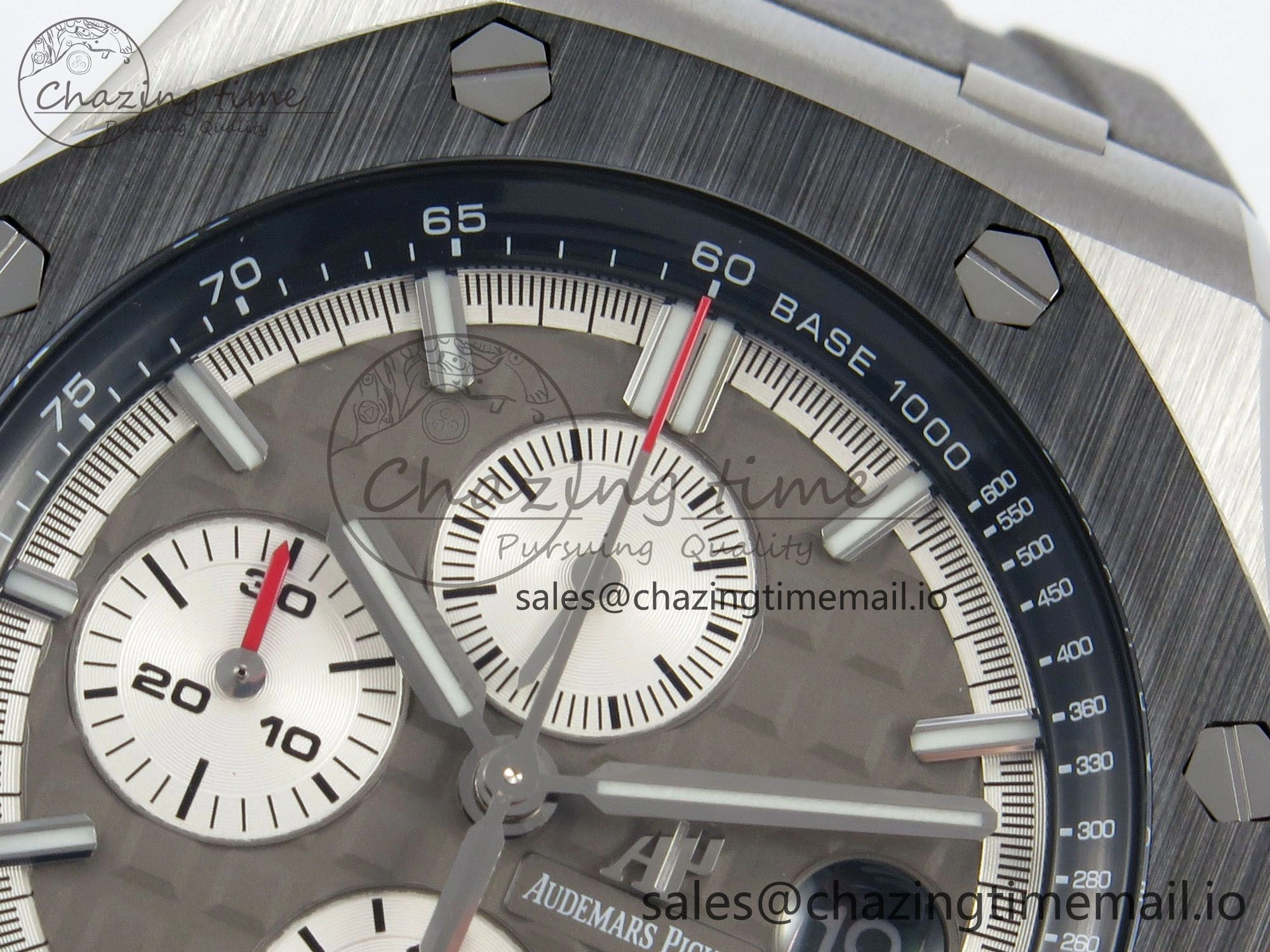 Royal Oak Offshore 44mm SS APPF Best Edition Gray White Dial Ceramic Bezel on Gray Rubber Strap SA Compact 4242