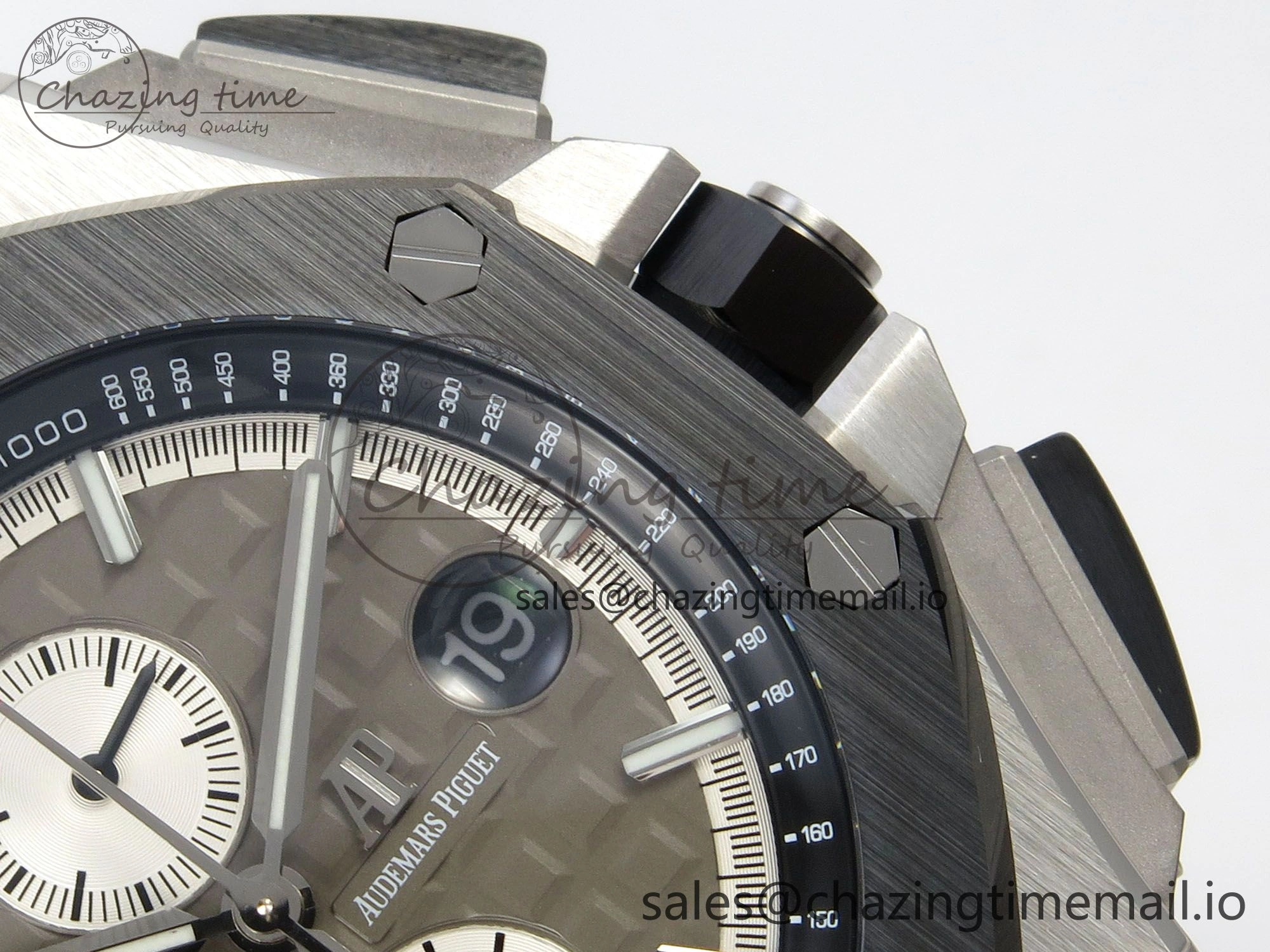 Royal Oak Offshore 44mm SS APPF Best Edition Gray White Dial Ceramic Bezel on Gray Rubber Strap SA Compact 4242