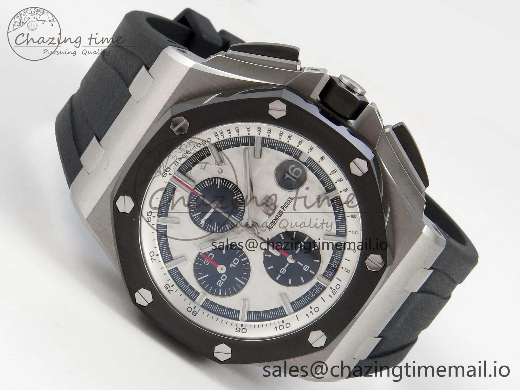 Royal Oak Offshore 44mm SS APPF Best Edition White Dial Ceramic Bezel on Black Rubber Strap SA NewStyle 4240