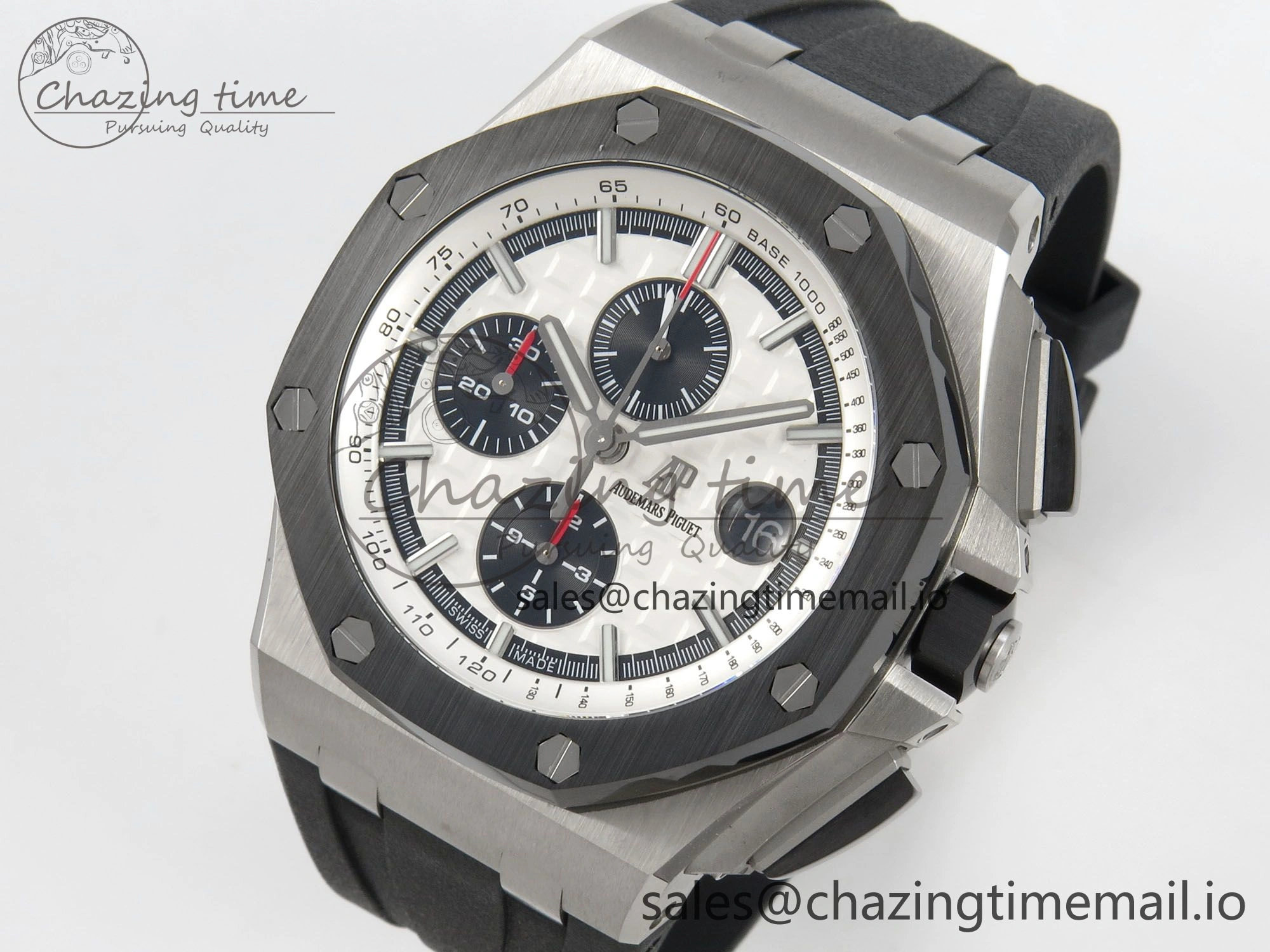 Royal Oak Offshore 44mm SS APPF Best Edition White Dial Ceramic Bezel on Black Rubber Strap SA NewStyle 4240