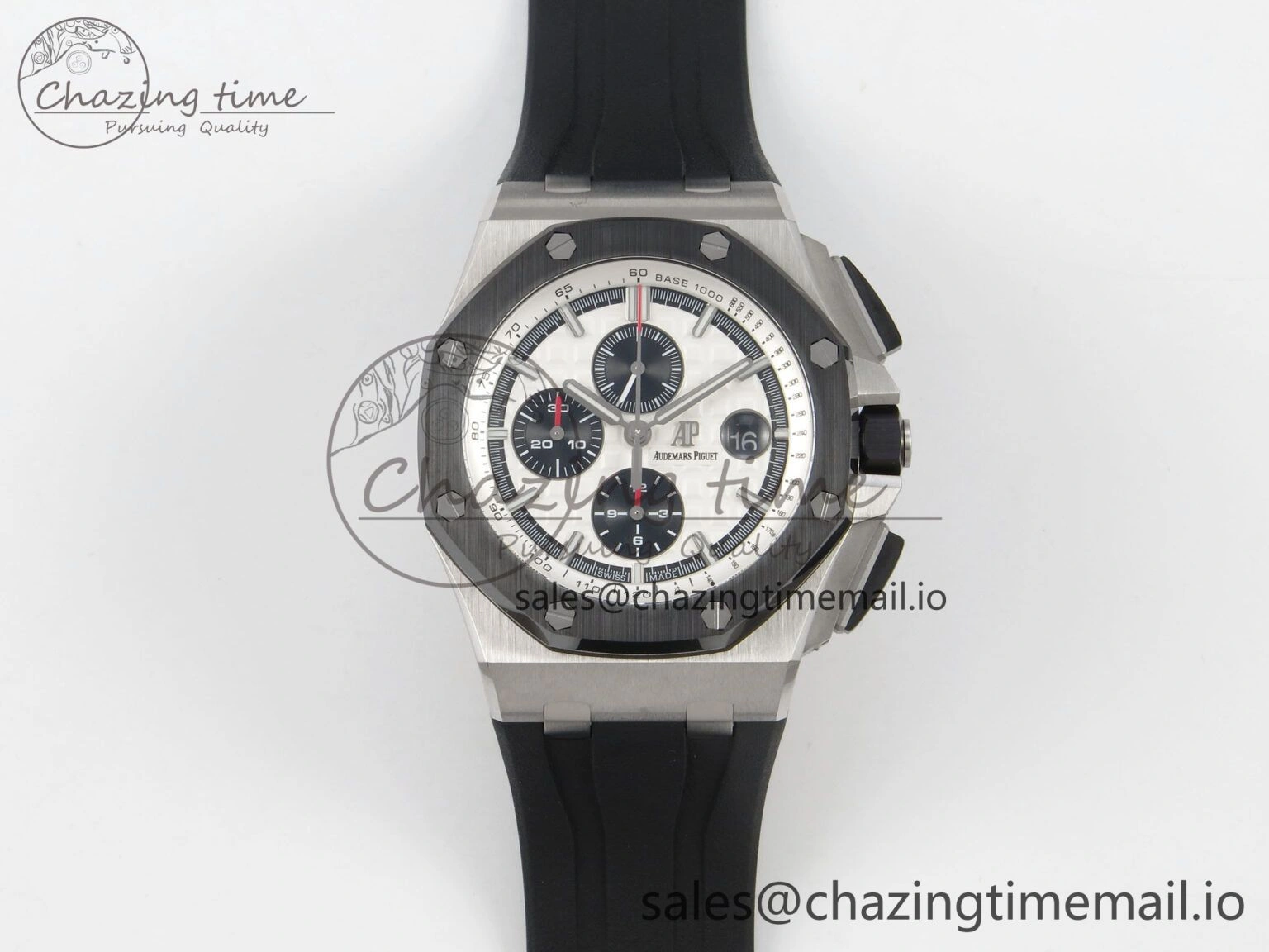 Royal Oak Offshore 44mm SS APPF Best Edition White Dial Ceramic Bezel on Black Rubber Strap SA NewStyle 4240