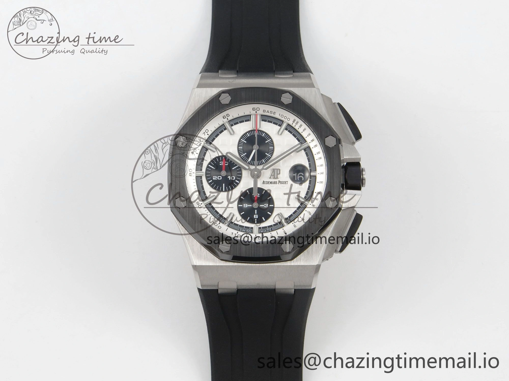 Royal Oak Offshore 44mm SS APPF Best Edition White Dial Ceramic Bezel on Black Rubber Strap SA NewStyle 4240