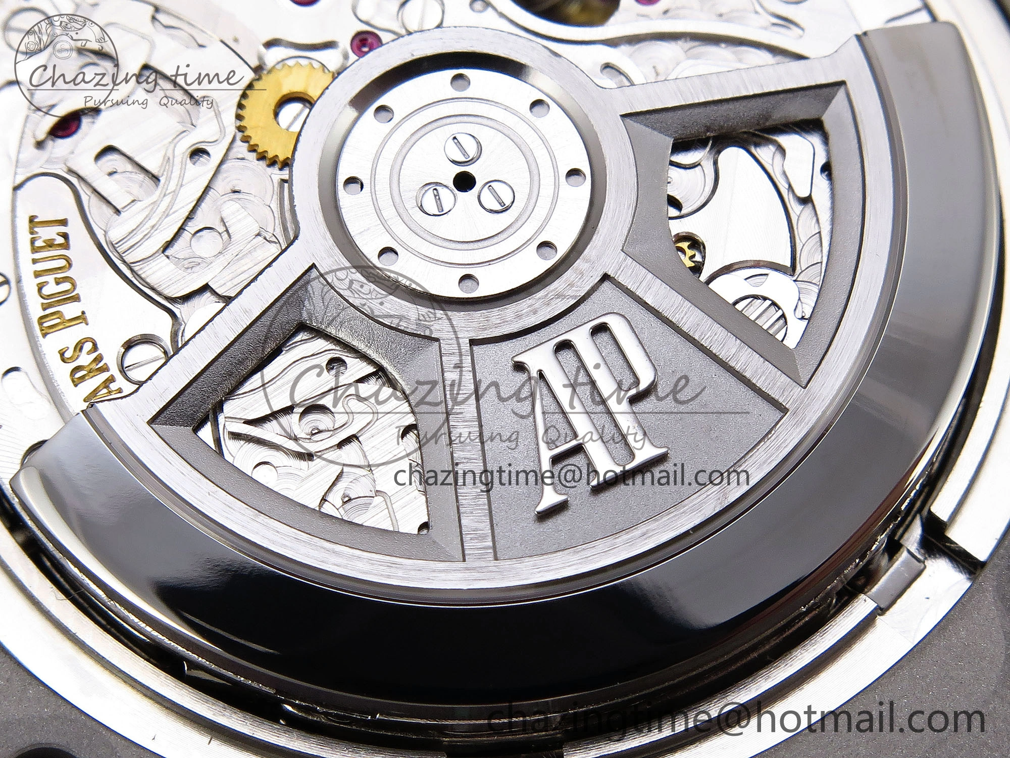 EyeCatching Royal Oak Offshore 44mm SS Bezel APF 1:1 Best Edition Blue Silver Dial on Blue Rubber Strap A 4546