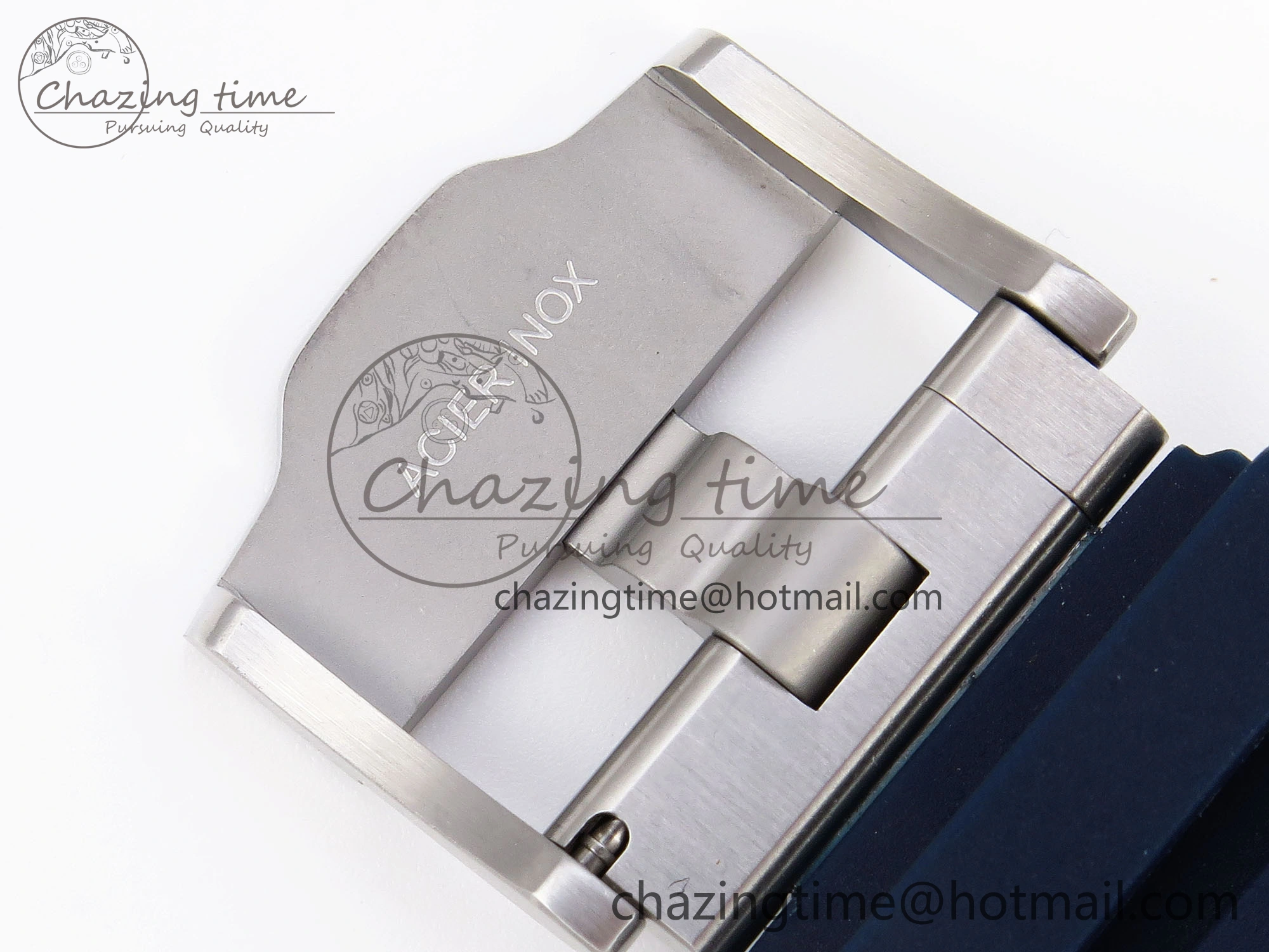 EyeCatching Royal Oak Offshore 44mm SS Bezel APF 1:1 Best Edition Blue Silver Dial on Blue Rubber Strap A 4546