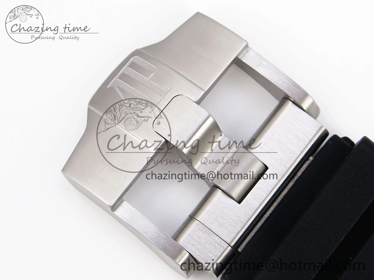 Royal Oak Offshore 44mm SS Black Ceramic Bezel APF 1:1 Best Edition Black Silver Dial on Black Rubber Strap A ZipUp 4547