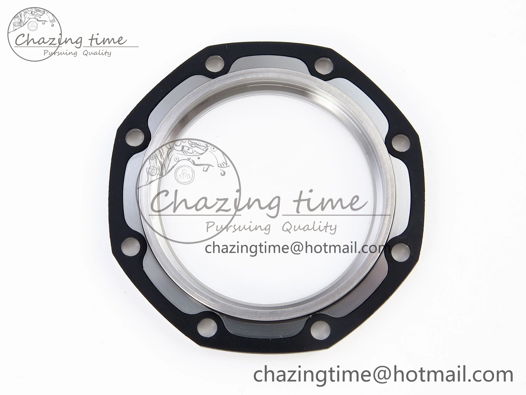 Royal Oak Offshore 44mm SS Black Ceramic Bezel APF 1:1 Best Edition Black Silver Dial on Black Rubber Strap A ZipUp 4547