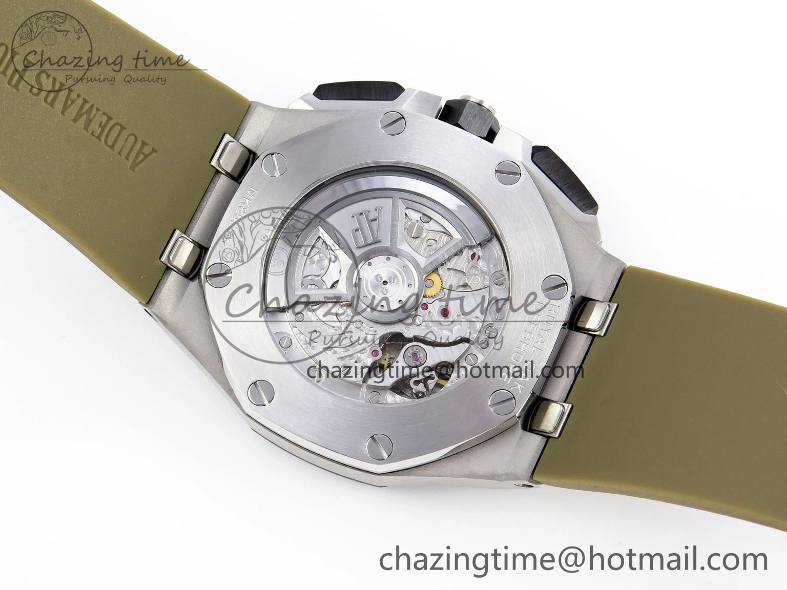 Royal Oak Offshore 44mm SS Black Ceramic Bezel APF 1:1 Best Edition Brown Dial on Brown Rubber Strap A Lightweight 4549