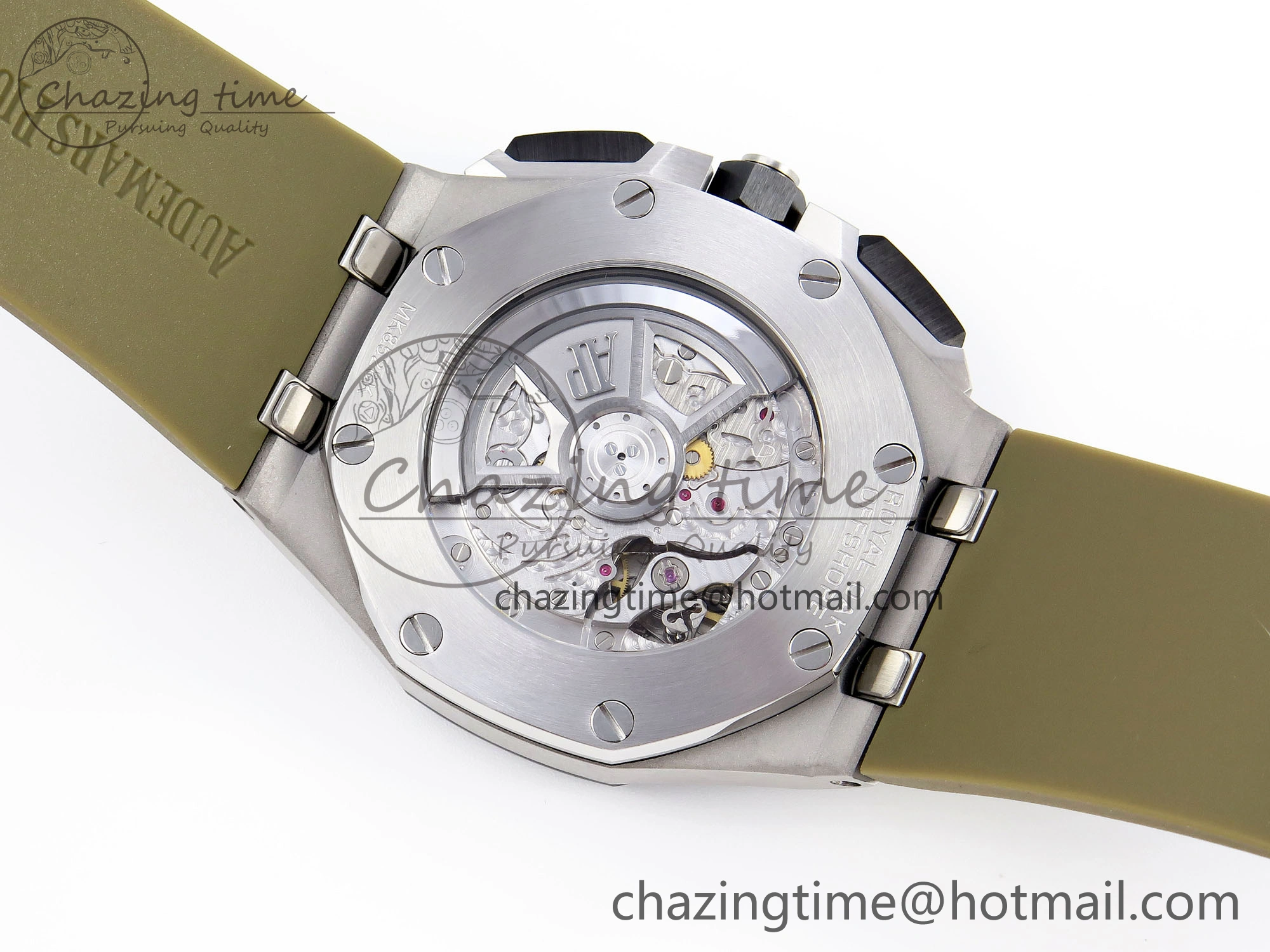 Royal Oak Offshore 44mm SS Black Ceramic Bezel APF 1:1 Best Edition Brown Dial on Brown Rubber Strap A Lightweight 4549