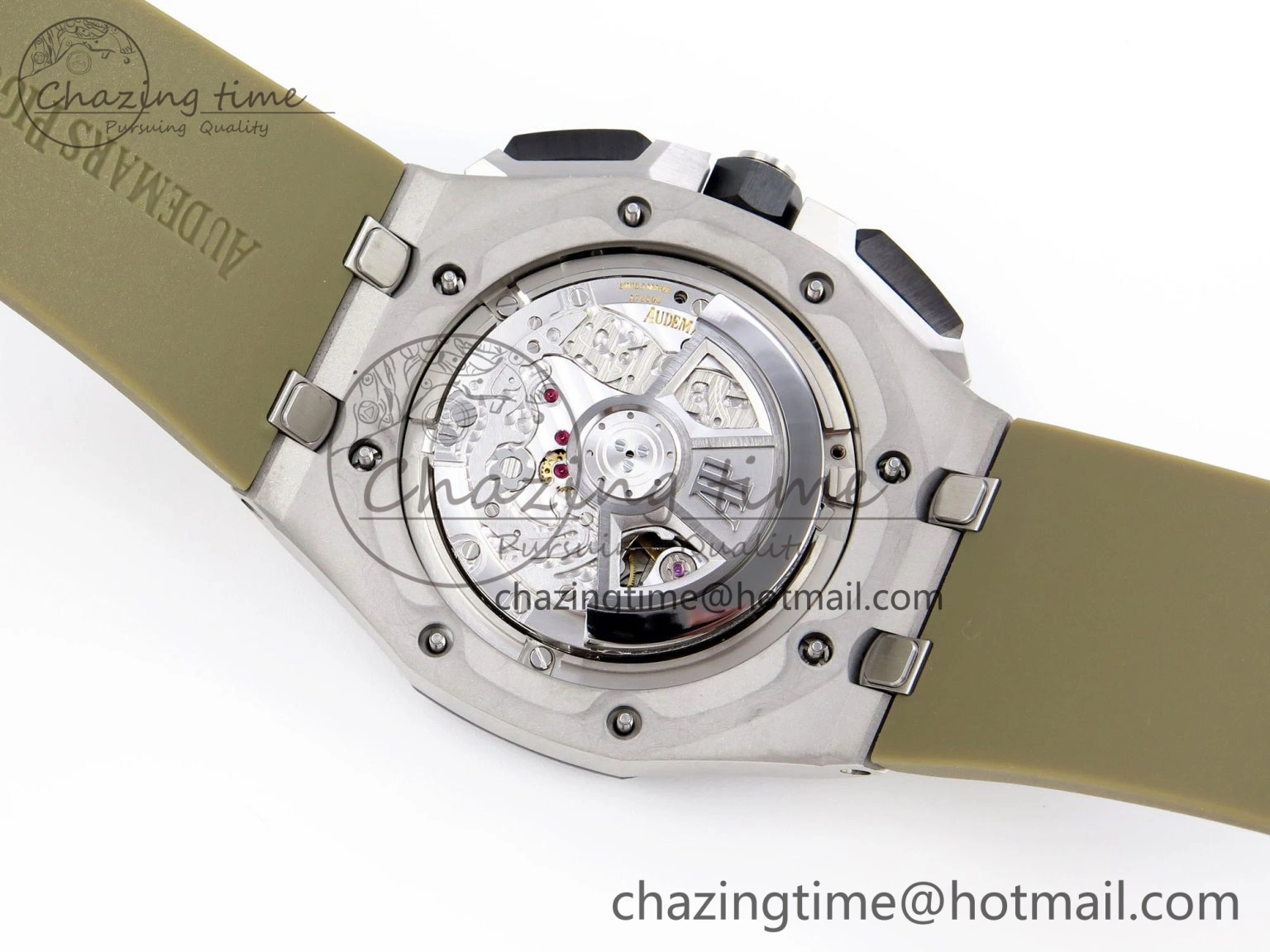 Royal Oak Offshore 44mm SS Black Ceramic Bezel APF 1:1 Best Edition Brown Dial on Brown Rubber Strap A Lightweight 4549