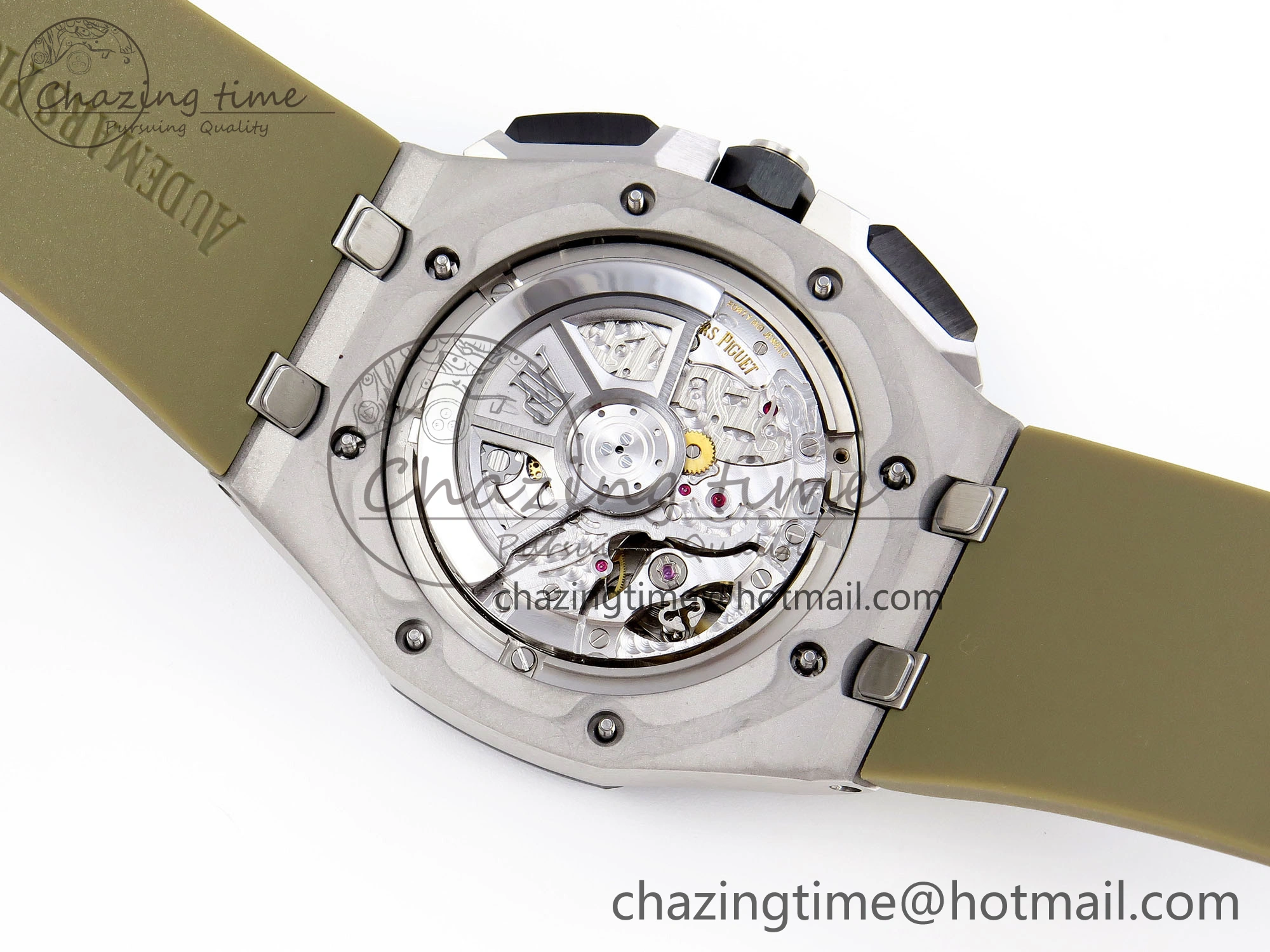Royal Oak Offshore 44mm SS Black Ceramic Bezel APF 1:1 Best Edition Brown Dial on Brown Rubber Strap A Lightweight 4549