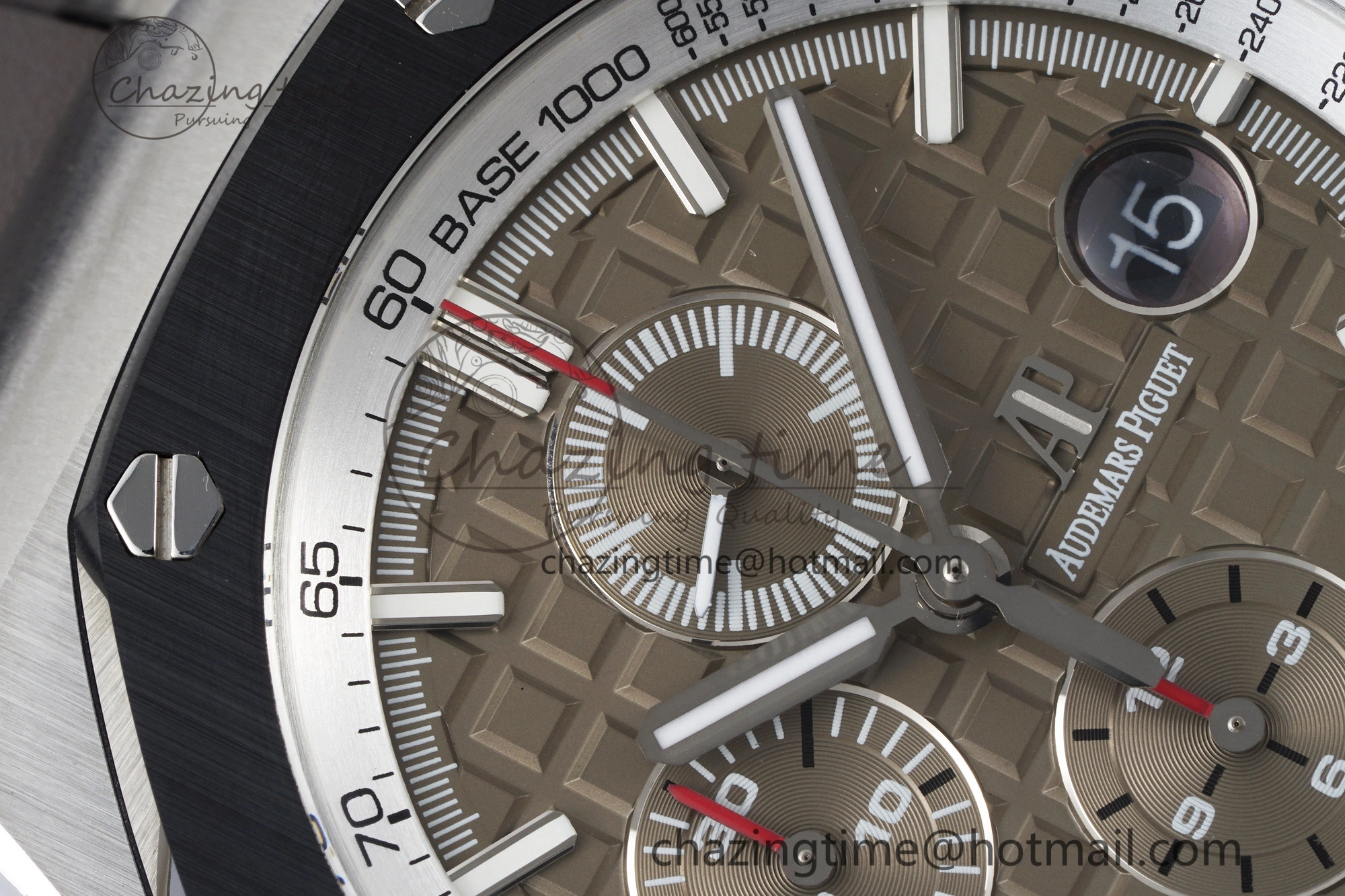 NewStyle Royal Oak Offshore 44mm SS Black Ceramic Bezel APF 1:1 Best Edition Gray Dial on Gray Rubber Strap A 4703