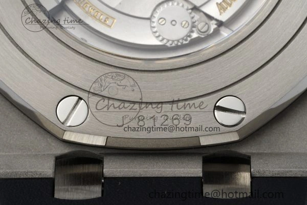 Royal Oak Offshore 44mm SS Black Ceramic Bezel APF 1:1 Best Edition Gray Blue Dial on Gray Rubber Strap A SunProtective 4700
