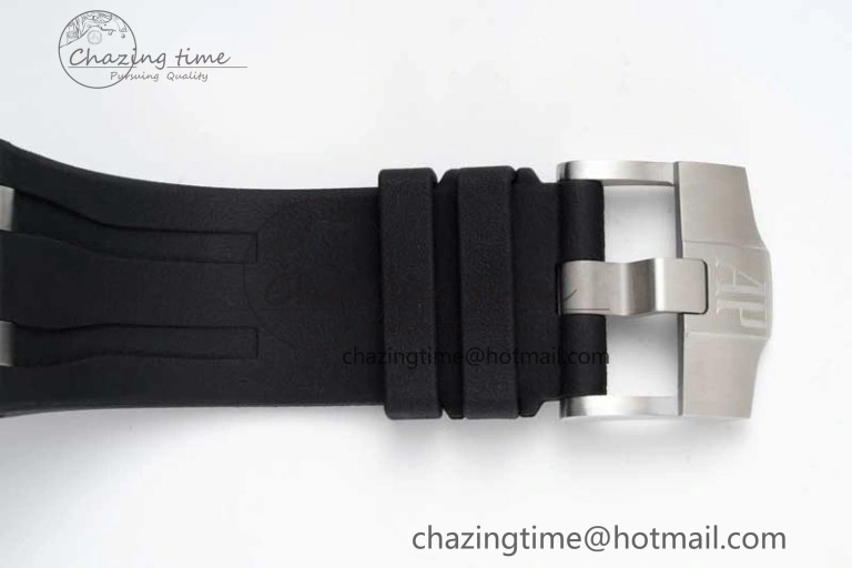 Royal Oak Offshore 44mm SS Black Ceramic Bezel RSF Best Edition Black Silver Dial on Rubber Strap A Practical 4755