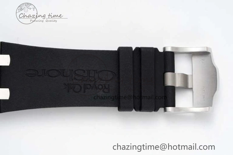 Royal Oak Offshore 44mm SS Black Ceramic Bezel RSF Best Edition Black Silver Dial on Rubber Strap A Practical 4755