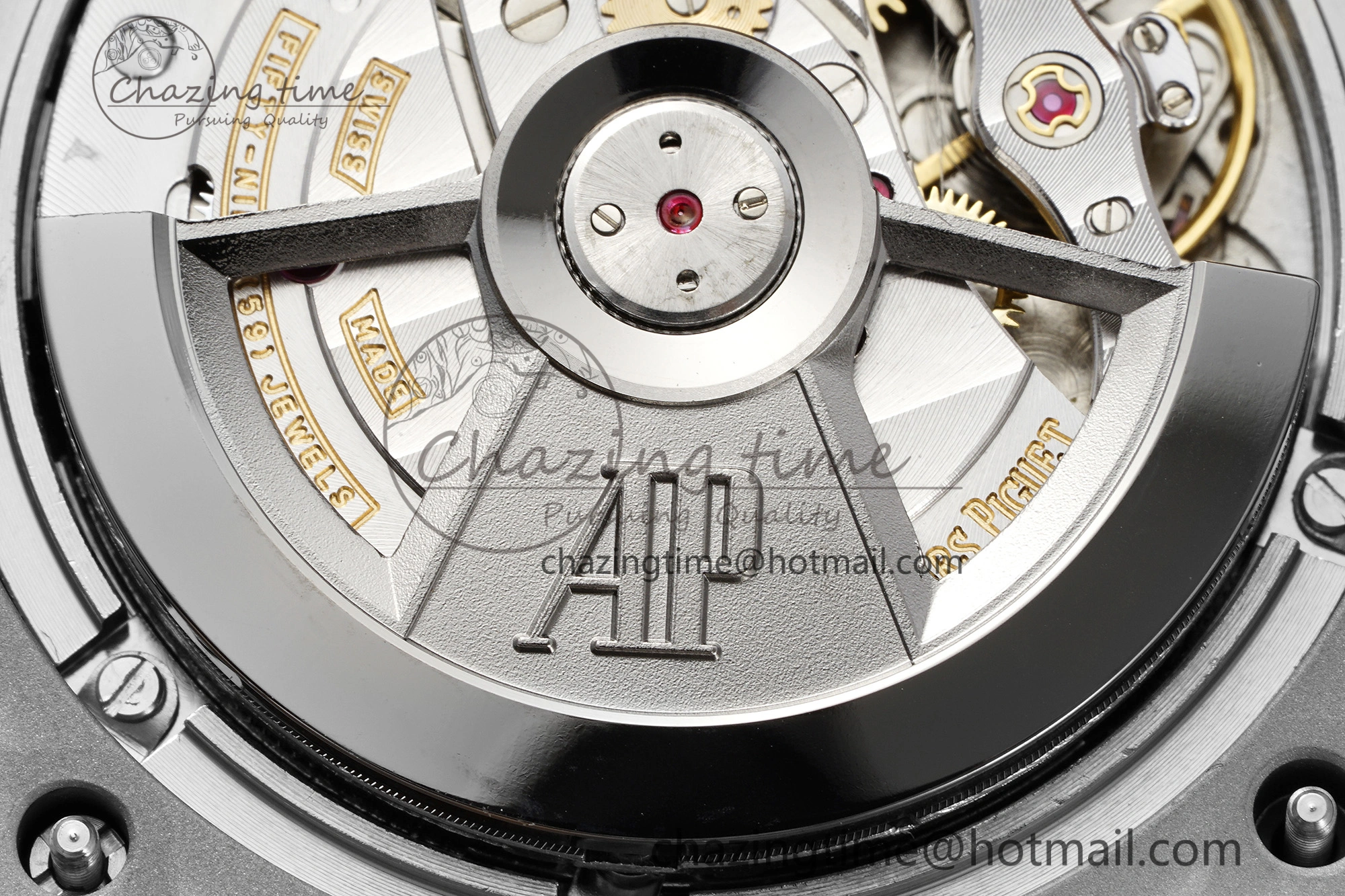 Royal Oak Offshore 44mm SS Black Ceramic Bezel RSF Best Edition White Black Dial on Rubber Strap A3126 V FastDry 4716