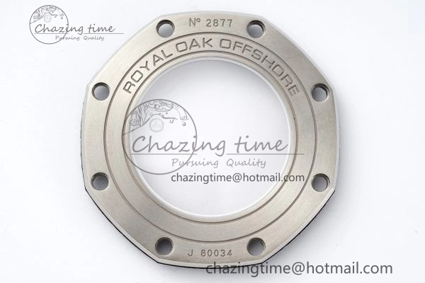 Royal Oak Offshore 44mm SS Black Ceramic Bezel RSF Best Edition White Black Dial on Rubber Strap A3126 V FastDry 4716