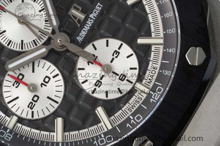 Comfortable Royal Oak Offshore 44mm SS Ceramic Bezel APF 1:1 Best Edition Gray Dial on Rubber Strap A 4723
