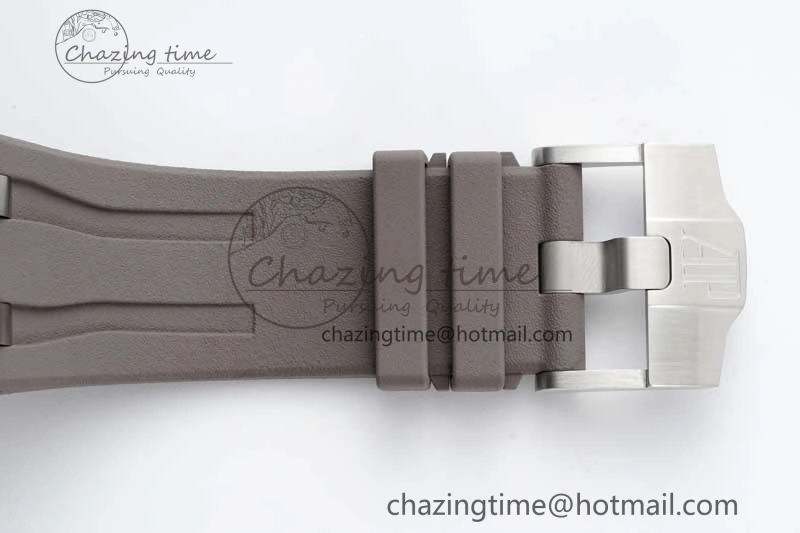 Comfortable Royal Oak Offshore 44mm SS Ceramic Bezel APF 1:1 Best Edition Gray Dial on Rubber Strap A 4723