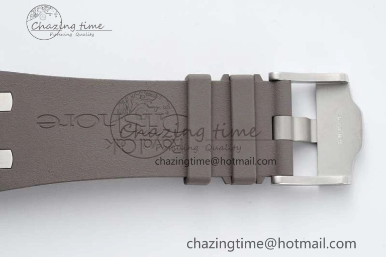Comfortable Royal Oak Offshore 44mm SS Ceramic Bezel APF 1:1 Best Edition Gray Dial on Rubber Strap A 4723