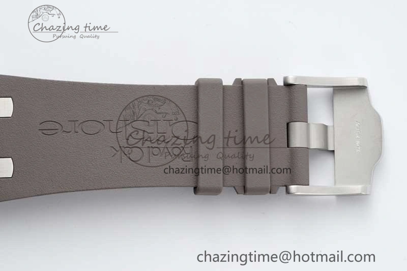 Comfortable Royal Oak Offshore 44mm SS Ceramic Bezel APF 1:1 Best Edition Gray Dial on Rubber Strap A 4723