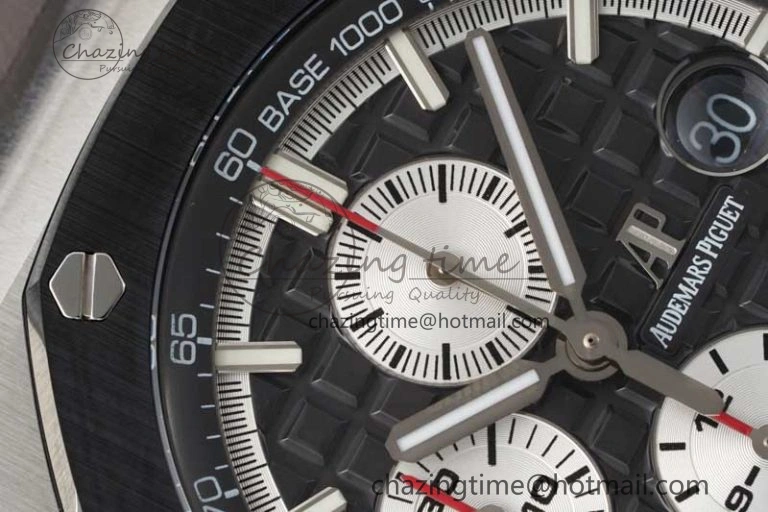 Comfortable Royal Oak Offshore 44mm SS Ceramic Bezel APF 1:1 Best Edition Gray Dial on Rubber Strap A 4723