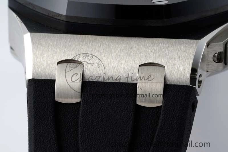 Stylish Royal Oak Offshore 44mm SS Ceramic Bezel APF 1:1 Best Edition White Dial on Rubber Strap A 4722