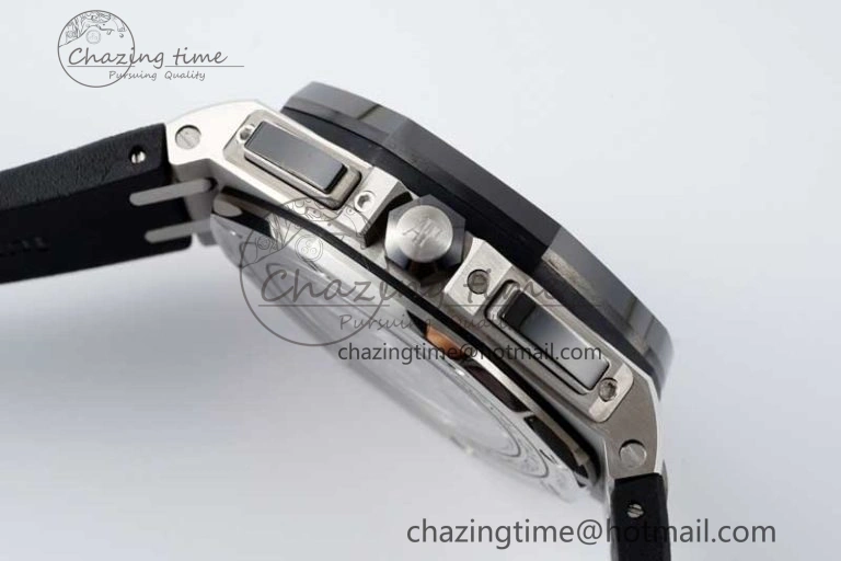 Stylish Royal Oak Offshore 44mm SS Ceramic Bezel APF 1:1 Best Edition White Dial on Rubber Strap A 4722