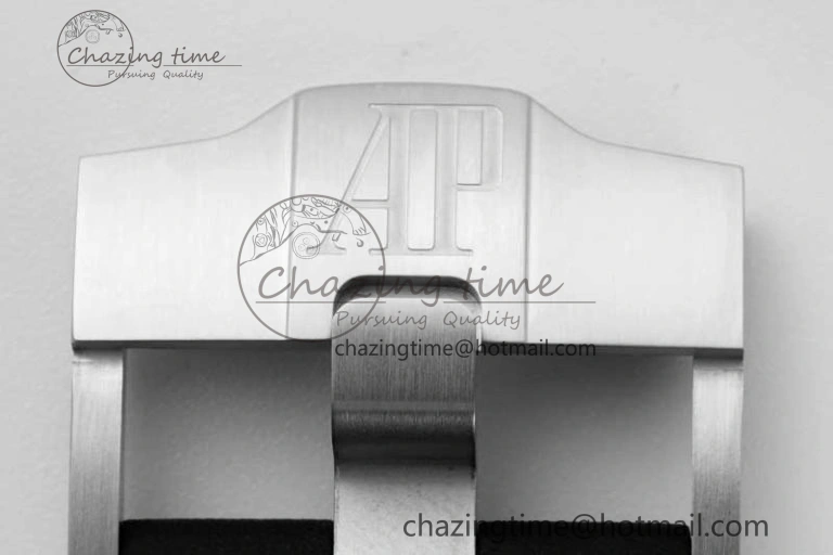 Stylish Royal Oak Offshore 44mm SS Ceramic Bezel APF 1:1 Best Edition White Dial on Rubber Strap A 4722