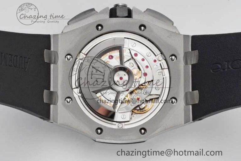 Royal Oak Offshore 44mm SS Ceramic Bezel JJF 1:1 Best Edition Black White Dial on Rubber Strap A3126 V Classic 4657