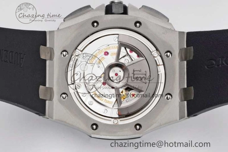 Royal Oak Offshore 44mm SS Ceramic Bezel JJF 1:1 Best Edition Black White Dial on Rubber Strap A3126 V Classic 4657
