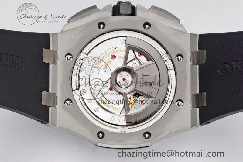 Royal Oak Offshore 44mm SS Ceramic Bezel JJF 1:1 Best Edition Black White Dial on Rubber Strap A3126 V Classic 4657