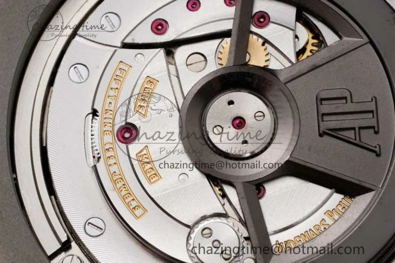 Royal Oak Offshore 44mm SS Ceramic Bezel JJF 1:1 Best Edition Black White Dial on Rubber Strap A3126 V Classic 4657