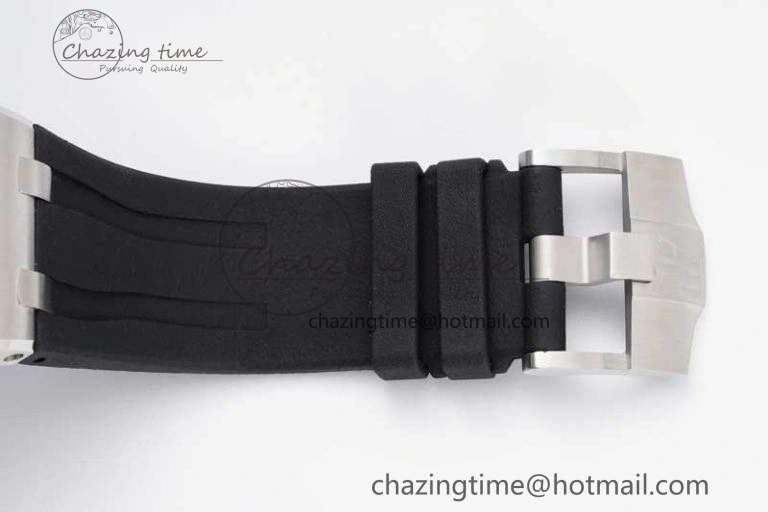 Royal Oak Offshore 44mm SS Ceramic Bezel JJF 1:1 Best Edition Black White Dial on Rubber Strap A3126 V Classic 4657