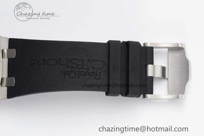 Royal Oak Offshore 44mm SS Ceramic Bezel JJF 1:1 Best Edition Black White Dial on Rubber Strap A3126 V Classic 4657