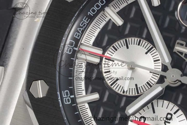 Royal Oak Offshore 44mm SS Ceramic Bezel JJF 1:1 Best Edition Black White Dial on Rubber Strap A3126 V Classic 4657