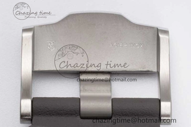 MoistureWicking Royal Oak Offshore 44mm SS Ceramic Bezel JJF 1:1 Best Edition Gray Dial on Rubber Strap A3126 V 4656