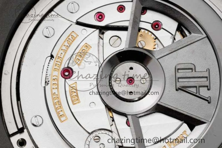 MoistureWicking Royal Oak Offshore 44mm SS Ceramic Bezel JJF 1:1 Best Edition Gray Dial on Rubber Strap A3126 V 4656