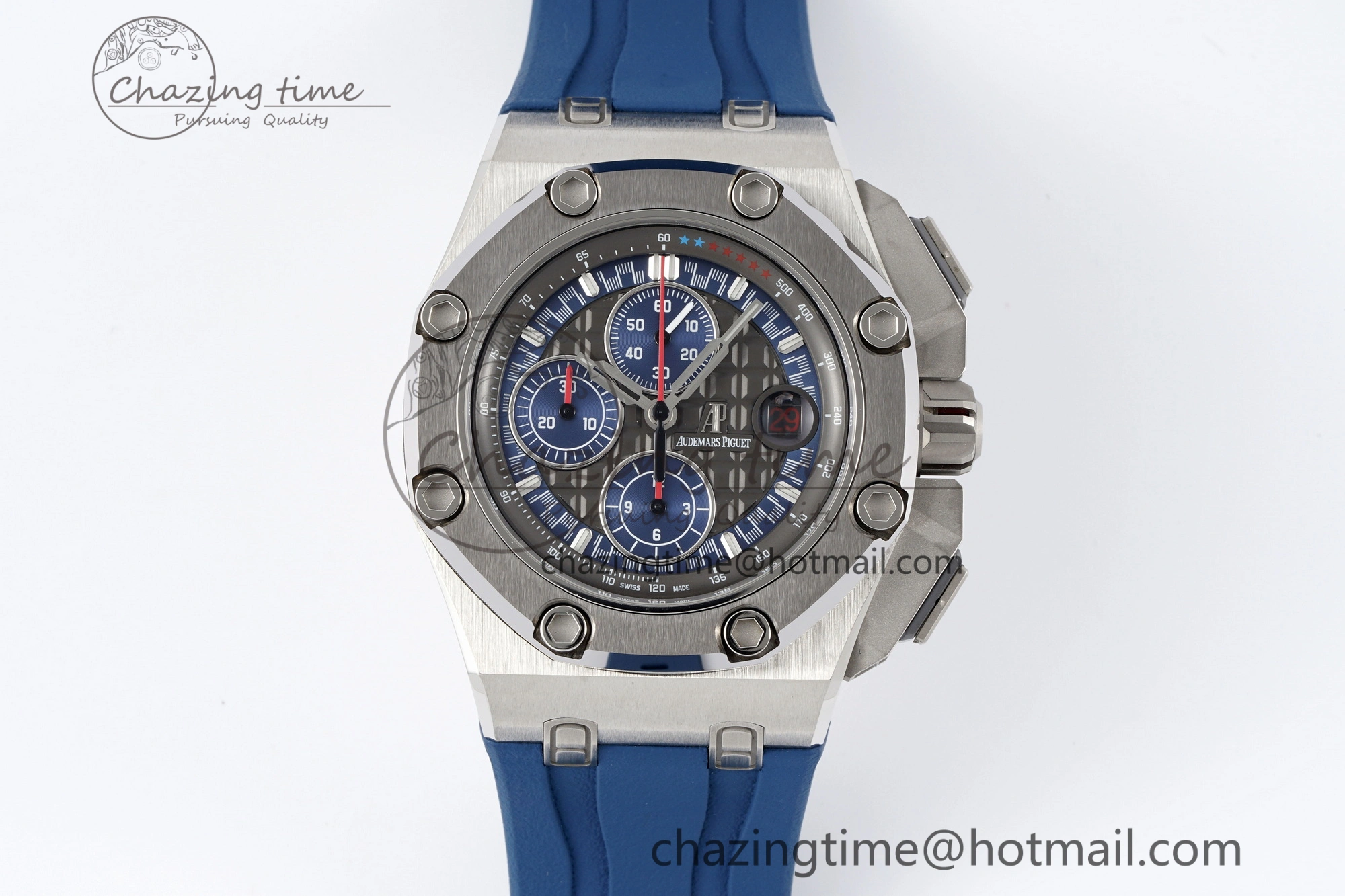Functional Royal Oak Offshore 44mm SS Michael Schumacher Blue 1:1 JJF Best Edition A 4649