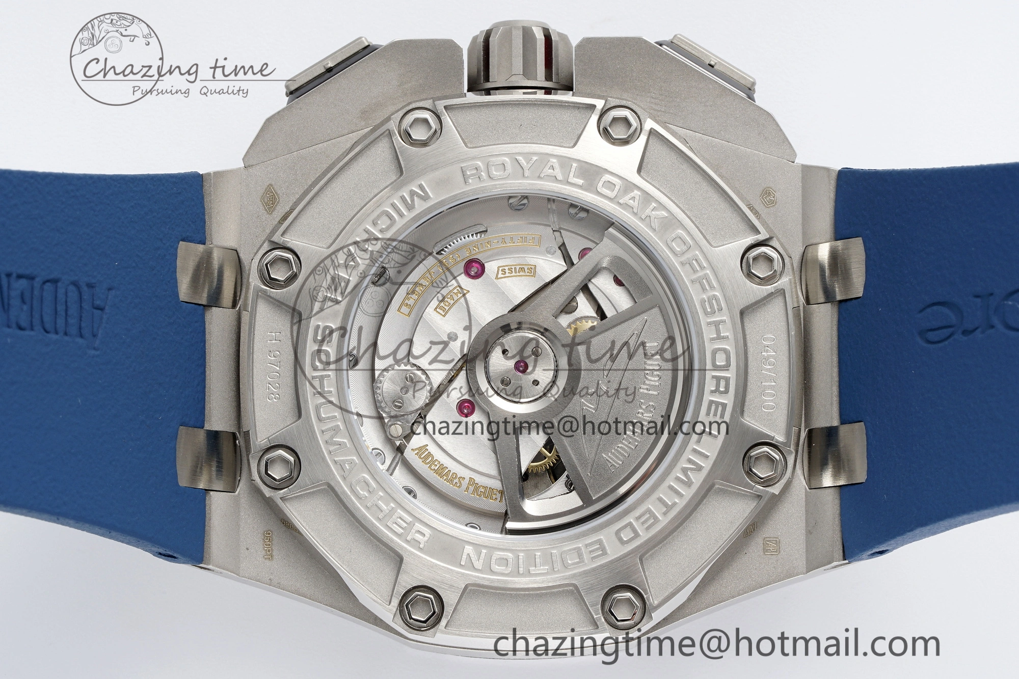 Functional Royal Oak Offshore 44mm SS Michael Schumacher Blue 1:1 JJF Best Edition A 4649