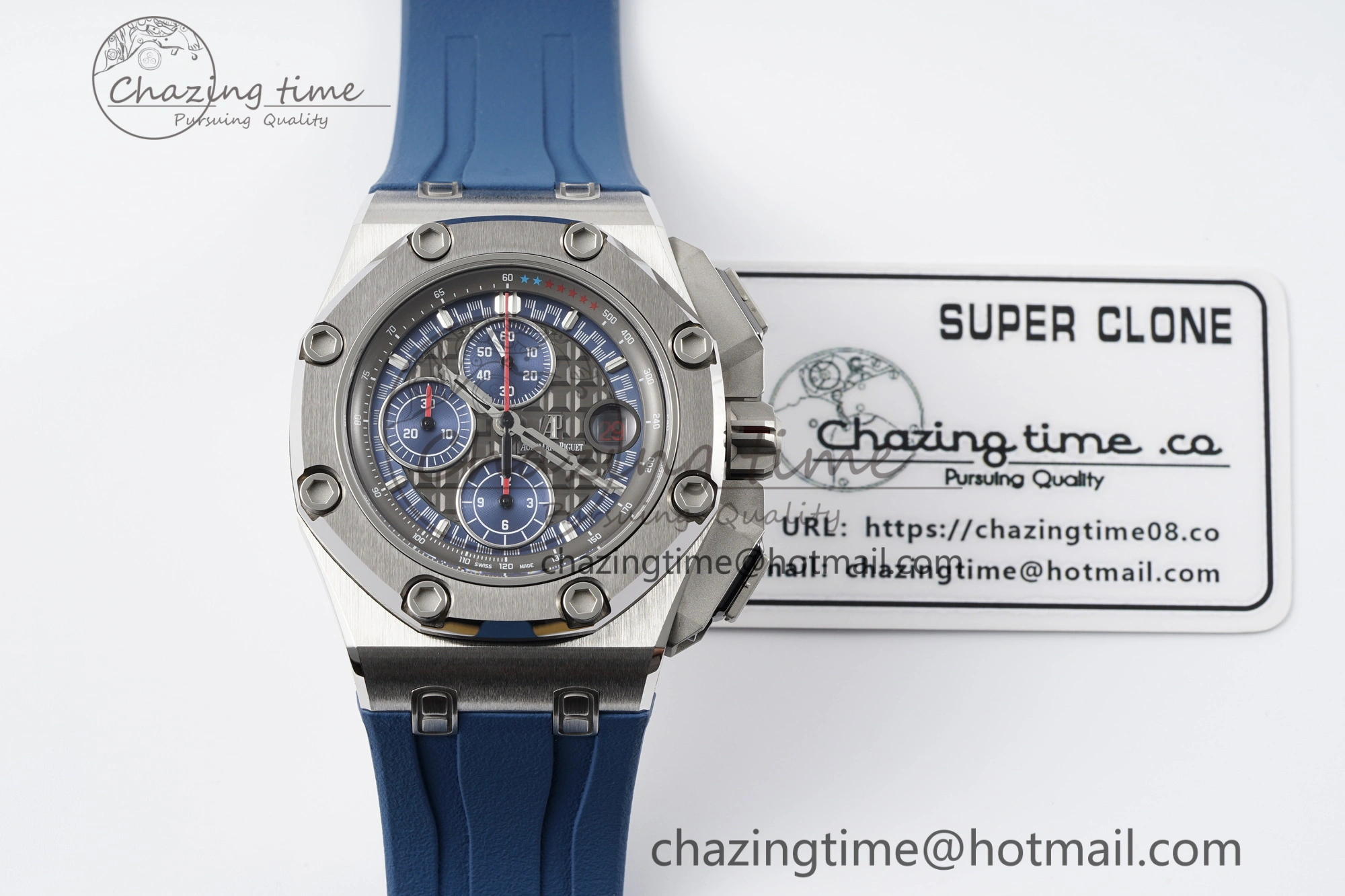 Functional Royal Oak Offshore 44mm SS Michael Schumacher Blue 1:1 JJF Best Edition A 4649