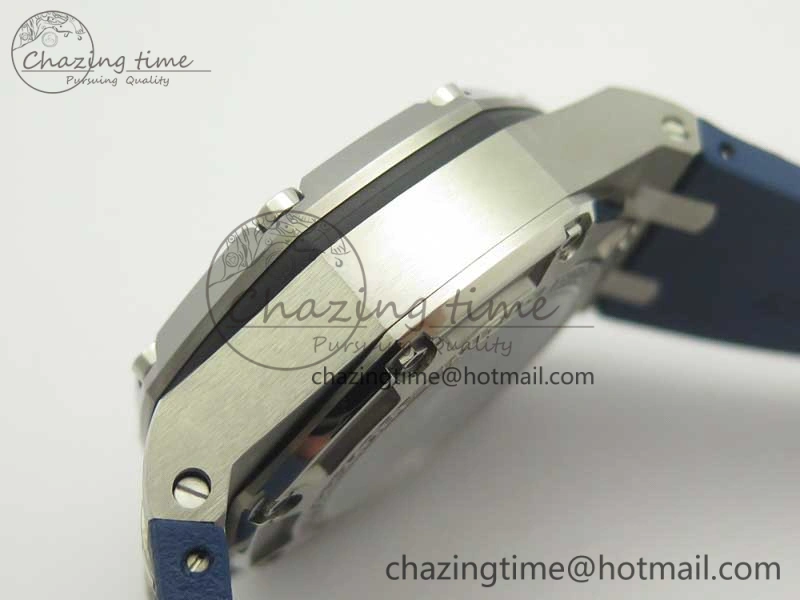 Royal Oak Offshore 44mm SS Michael Schumacher Blue Dial 1:1 JF Best Edition A3126 (FREE XS Strap) V2 w  Cyclops Minimalist 4915