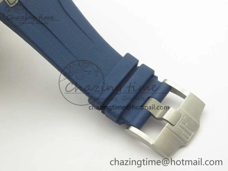 Royal Oak Offshore 44mm SS Michael Schumacher Blue Dial 1:1 JF Best Edition A3126 (FREE XS Strap) V2 w  Cyclops Minimalist 4915