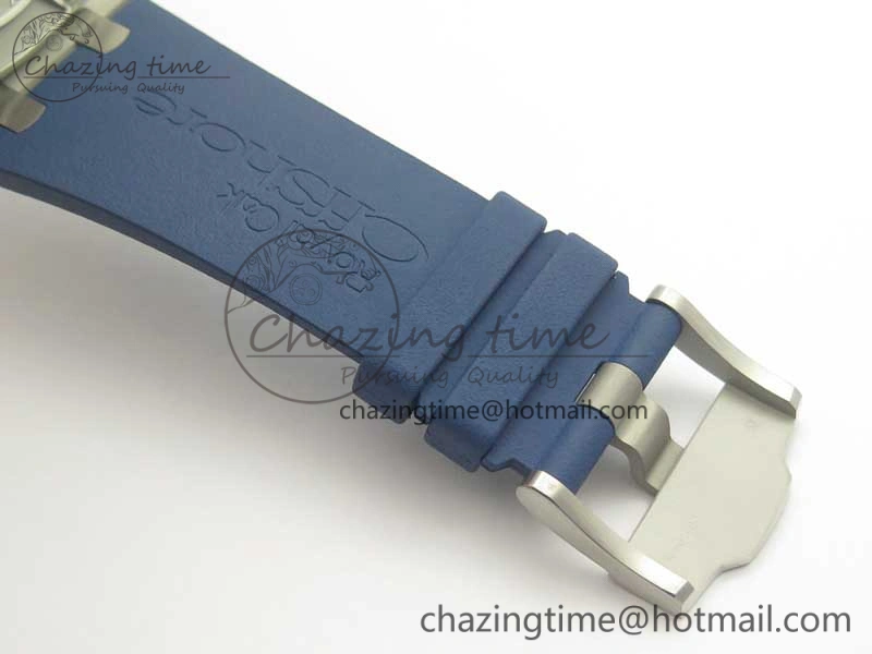 Royal Oak Offshore 44mm SS Michael Schumacher Blue Dial 1:1 JF Best Edition A3126 (FREE XS Strap) V2 w  Cyclops Minimalist 4915