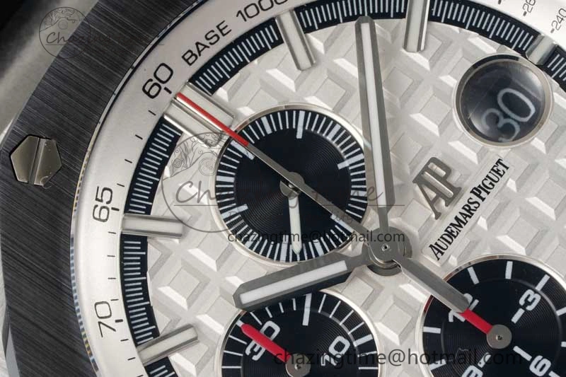 Sophisticated Royal Oak Offshore 44mm SS RSF 1:1 Best Edition White Dial on Black Rubber Strap A 4757