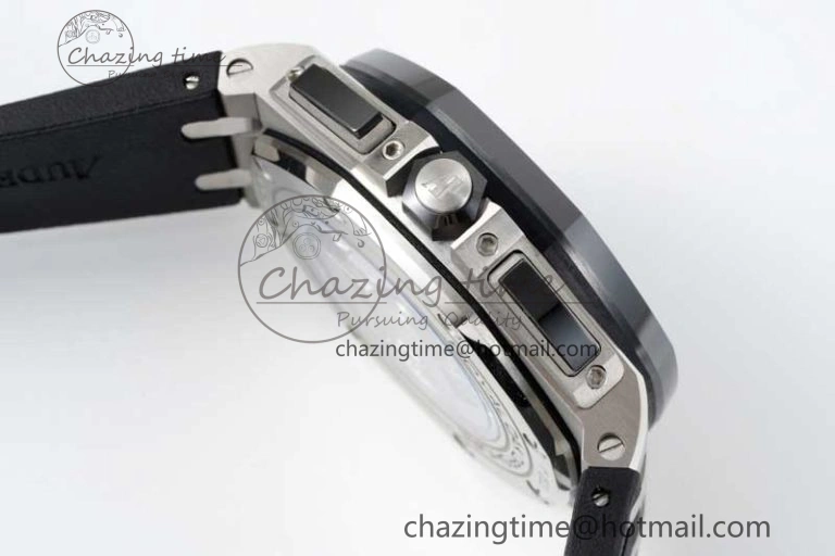 Sophisticated Royal Oak Offshore 44mm SS RSF 1:1 Best Edition White Dial on Black Rubber Strap A 4757