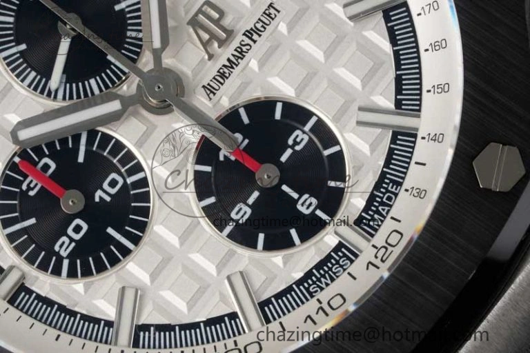 Sophisticated Royal Oak Offshore 44mm SS RSF 1:1 Best Edition White Dial on Black Rubber Strap A 4757