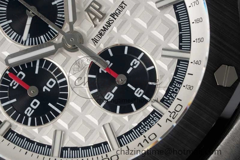 Sophisticated Royal Oak Offshore 44mm SS RSF 1:1 Best Edition White Dial on Black Rubber Strap A 4757